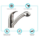 Dura Faucet Kitchen Pull-Out Spout (MPN: DF-NMK852-SN)