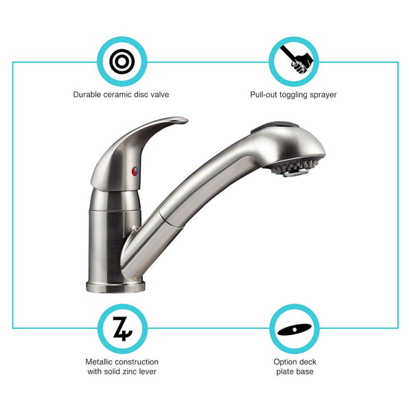 Dura Faucet Kitchen Pull-Out Spout (MPN: DF-NMK852-SN)