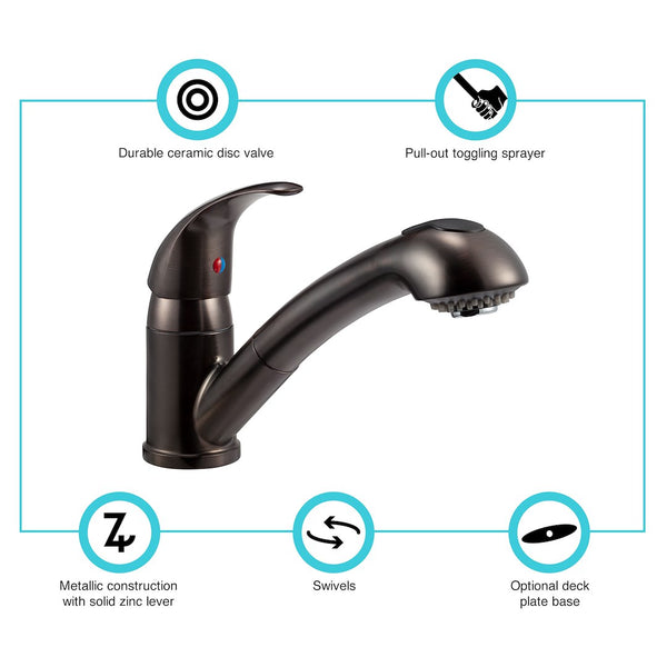 Dura Faucet Kitchen Pull-Out Spout (MPN: DF-NMK852-VB)