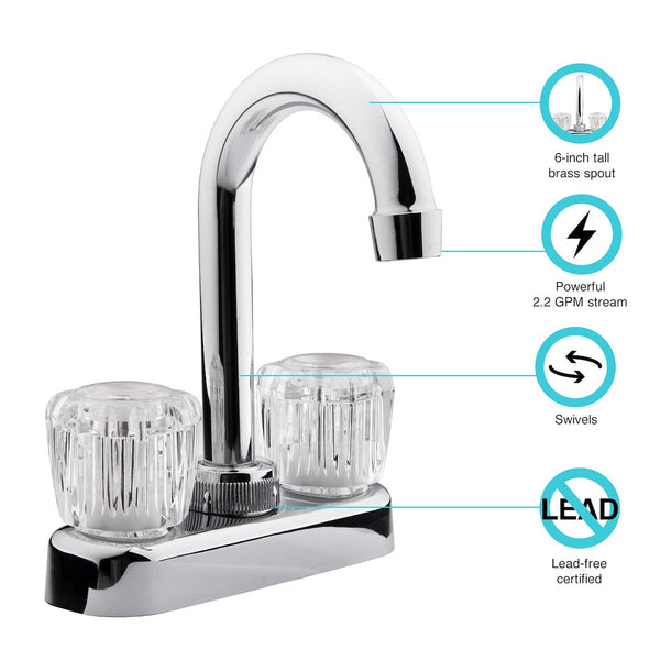 Dura Faucet Bar Faucet (MPN: DF-PB150A-CP)