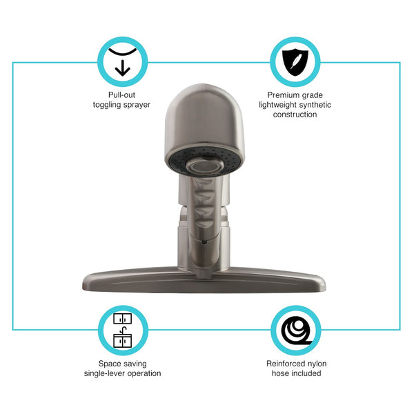Dura Faucet RV Kitchen Faucet (MPN: DF-PK100-SN)