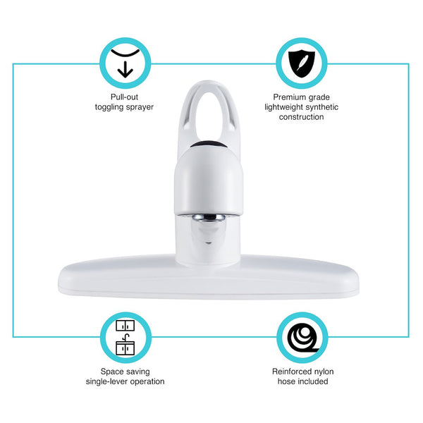 Dura Faucet RV Kitchen Faucet (MPN: DF-PK100-WT)