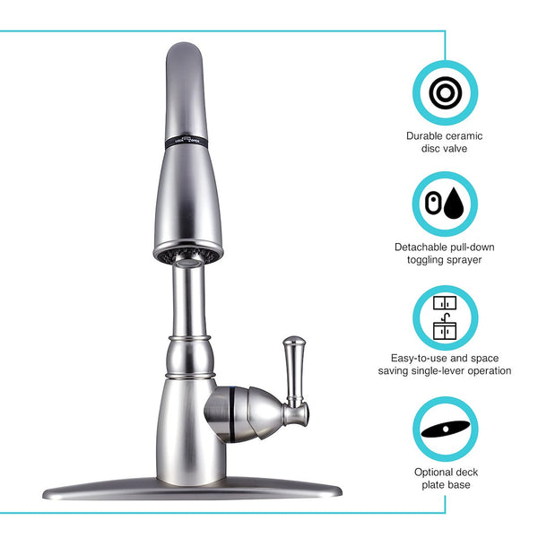 Dura Faucet RV Kitchen Faucet (MPN: DF-PK160-SN)