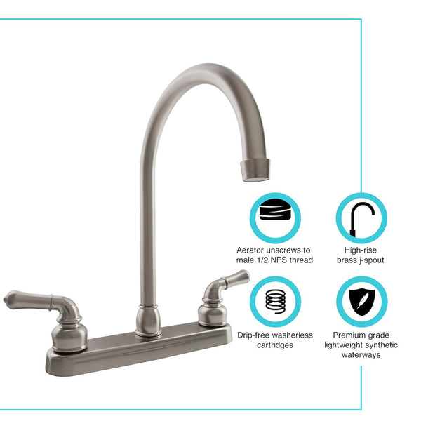 Dura Faucet RV Kitchen Faucet (MPN: DF-PK330HC-SN)