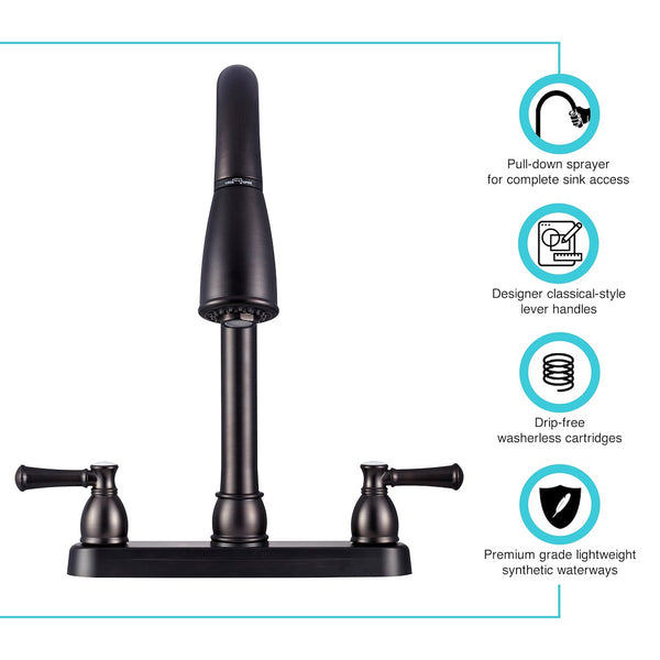 Dura Faucet RV Kitchen Faucet (MPN: DF-PK350L-VB)