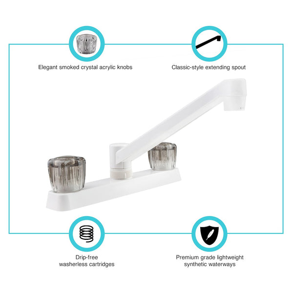 Dura Faucet Kitchen Faucet (MPN: DF-PK600S-WT)