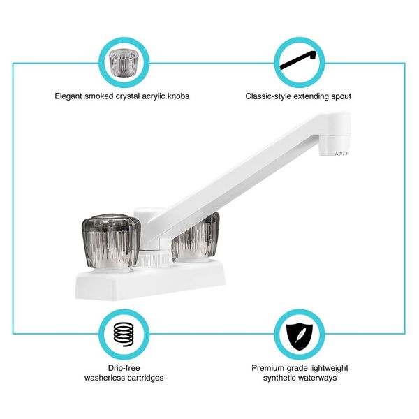 Dura Faucet Kitchen Faucet (MPN: DF-PK640S-WT)