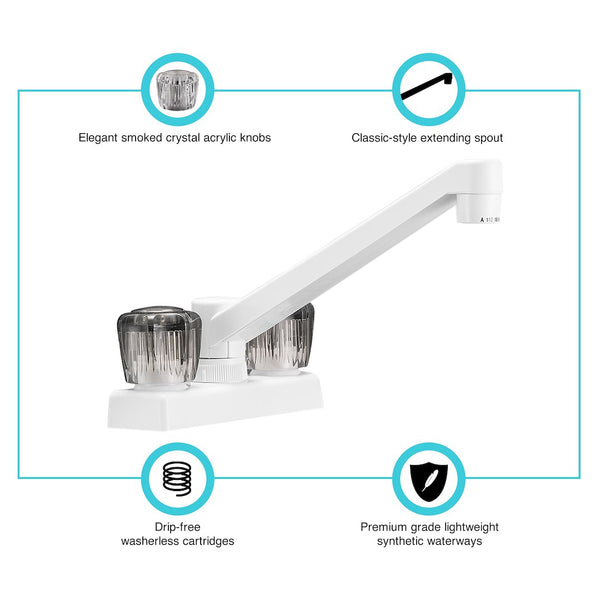 Dura Faucet Kitchen Faucet (MPN: DF-PK640S-WT)