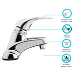 Dura Faucet Lavatory Faucet (MPN: DF-PL100-CP)