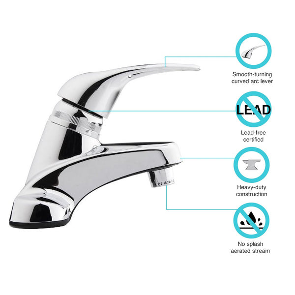 Dura Faucet Lavatory Faucet (MPN: DF-PL100-CP)