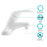 Dura Faucet Lavatory Faucet (MPN: DF-PL100-WT)