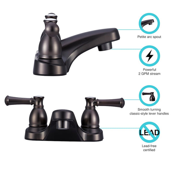 Dura Faucet Designer Series Lavatory Faucet (MPN: DF-PL700L-VB)