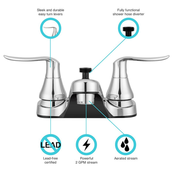 Dura Faucet Lavatory Faucet (MPN: DF-PL720LH-CP)