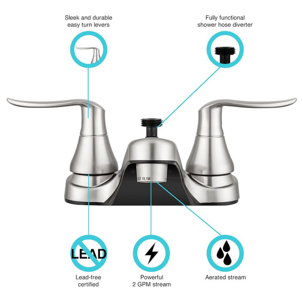Dura Faucet Lavatory Faucet (MPN: DF-PL720LH-SN)