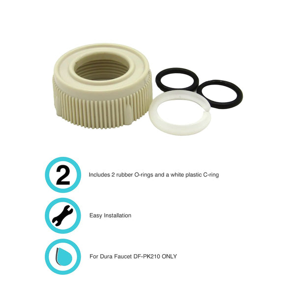 Dura Faucet Spout Nut Replacement Kit (MPN: DF-RK510-BQ)