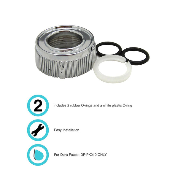 Dura Faucet Spout Nut Replacement Kit (MPN: DF-RK510-CP)