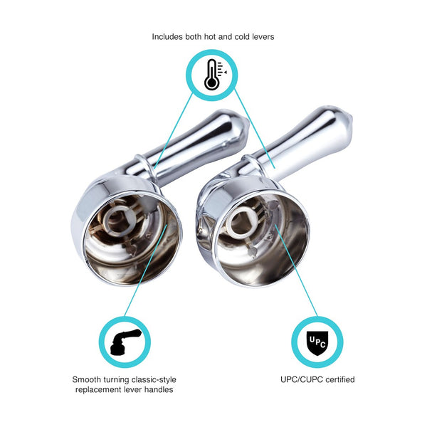 Dura Faucet Teapot Classical Lever Handle (MPN: DF-RKC-CP)