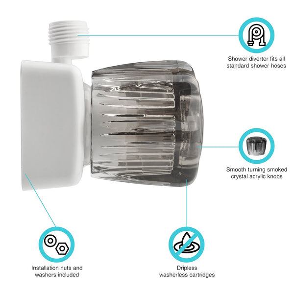 Dura Faucet Shower Control Valve (MPN: DF-SA100S-WT)