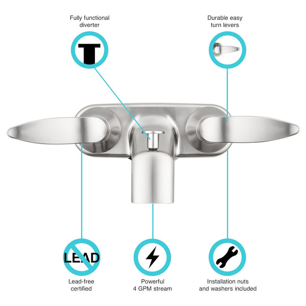 Dura Faucet Bathtub Faucet (MPN: DF-SA110LH-SN)