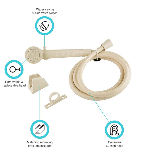 Dura Faucet Hand-Held Shower Head (MPN: DF-SA130-BQ)