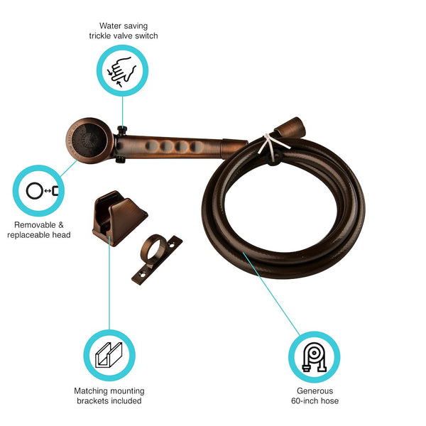 Dura Faucet Hand-Held Shower Head (MPN: DF-SA130-ORB)