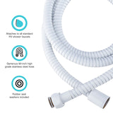 Dura Faucet Shower Head Hose (MPN: DF-SA200-WT)