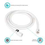 Dura Faucet Shower Head Hose (MPN: DF-SA230-WT)