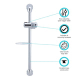 Dura Faucet Shower Head Slide Bar (MPN: DF-SA300CL-CP)