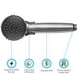 Dura Faucet Hand Held Shower Head (MPN: DF-SA400-SN)
