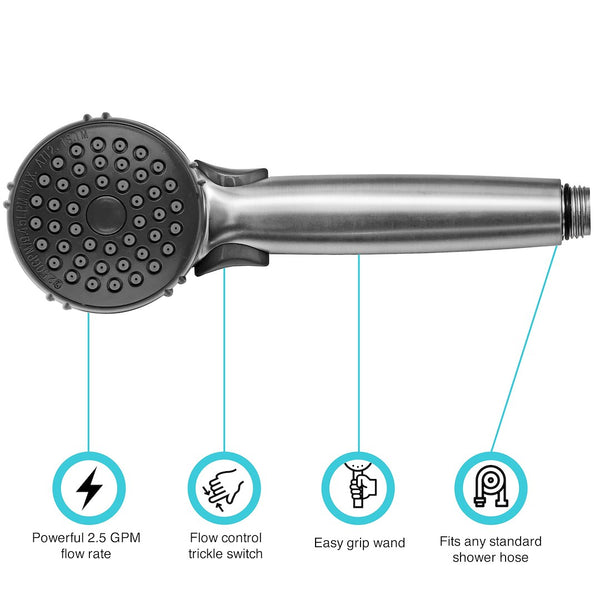 Dura Faucet Hand Held Shower Head (MPN: DF-SA400-SN)