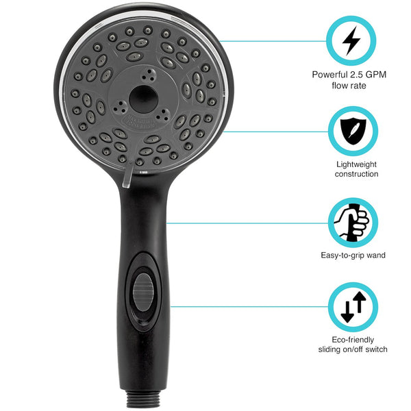 Dura Faucet Hand Held Shower Head (MPN: DF-SA432K-MB)