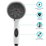 Dura Faucet Hand Held Shower Head (MPN: DF-SA432K-WT)