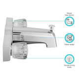 Dura Faucet Bathtub Faucet With Diverter (MPN: DF-SA610A-CP)