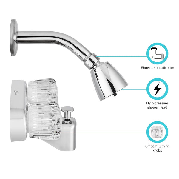 Dura Faucet Bathtub Diverter Faucet (MPN: DF-SA910A-CP)