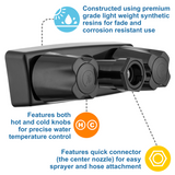 Dura Faucet Quick Connect Shower Faucet (MPN: DF-SA180-BK)