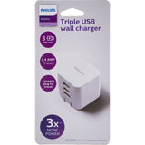 USB Wall Charger with 3 USB Ports (MPN: DLP2408/37)