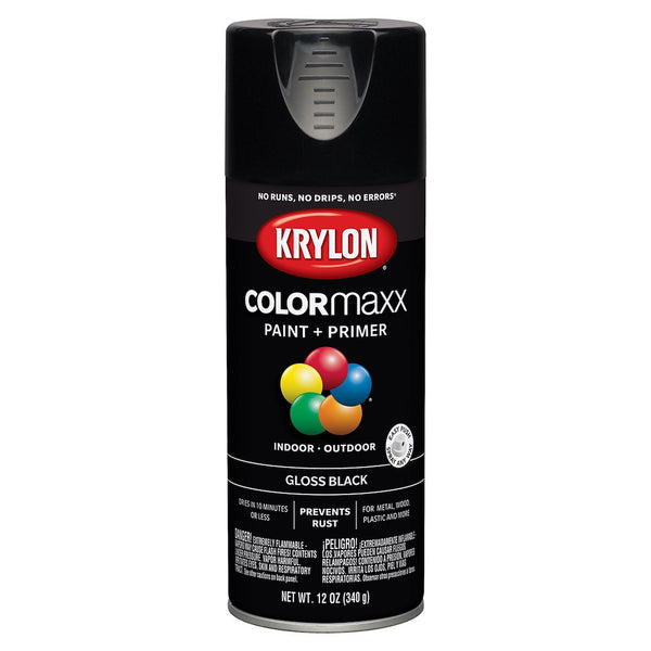 Krylon COLORmaxx Gloss Black Spray Paint (MPN: 5505)