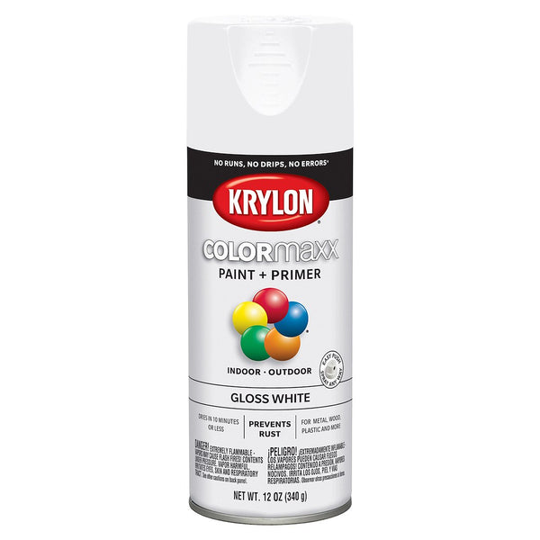 Krylon COLORmaxx Gloss White Spray Paint (MPN: 5545)