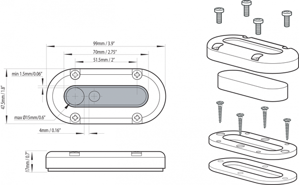 Scanstrut Cable Gland (MPN: DS-MULTI)