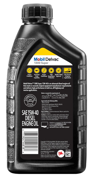 Mobil Delvac 1300 Super Diesel Engine Oil (MPN: 122494)