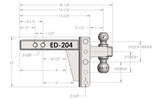 Bulletproof Hitches Trailer Hitch Ball Mount (MPN: ED204)