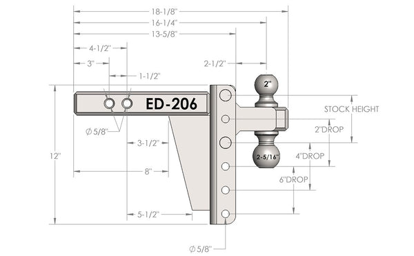 Bulletproof Hitches Extreme Duty Hitch (MPN: ED206)