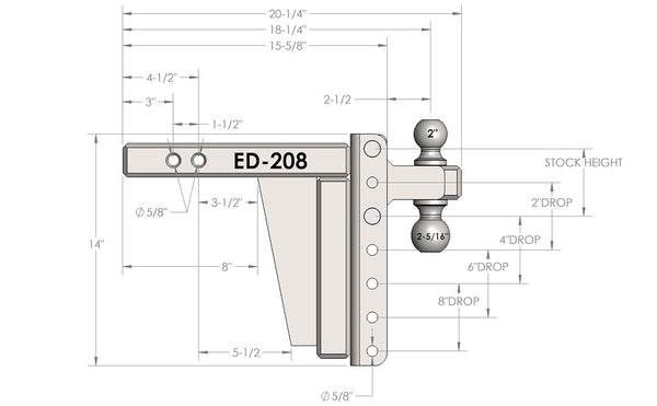 Bulletproof Hitches Extreme Duty Hitch (MPN: ED208)