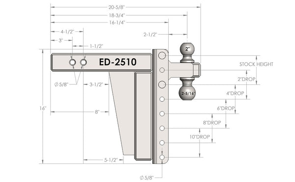 Bulletproof Hitches Extreme Duty Hitch (MPN: ED2510)