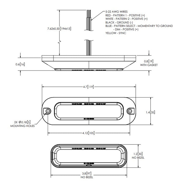 Ecco Electronic Warning Light (MPN: ED3704AB)