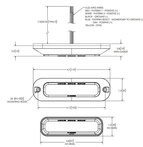 Ecco Electronic Warning Light (MPN: ED3704AC)