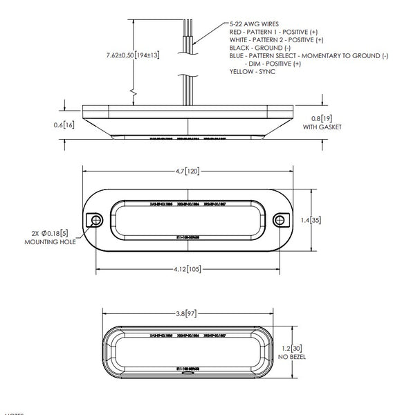 Ecco Electronic Warning Light (MPN: ED3704A)