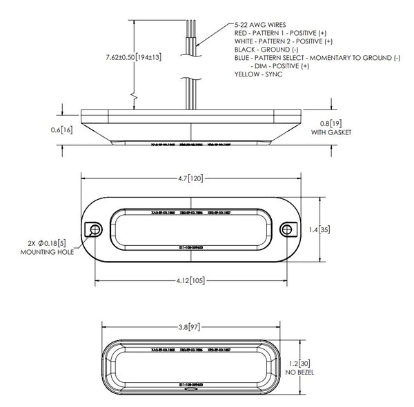 Ecco Electronic Warning Light ED3700 Series (MPN: ED3704G)