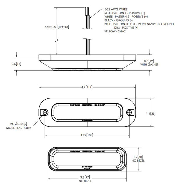 Ecco Electronic Warning Light ED3700 Series (MPN: ED3704RC)