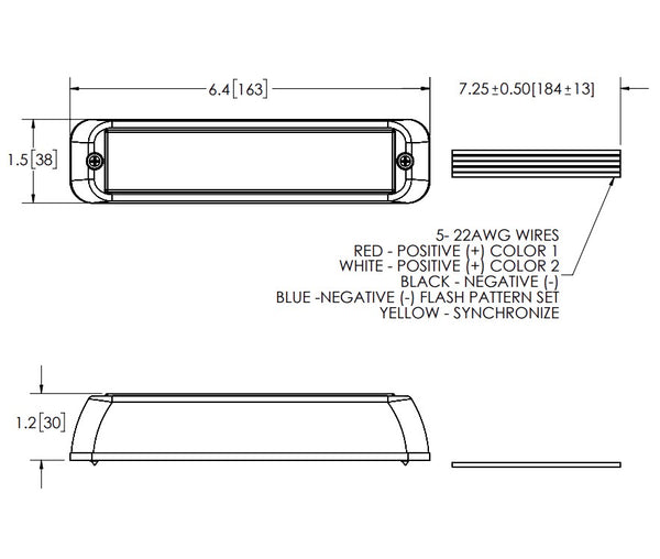 Ecco Electronic Directional LED Warning Light (MPN: ED3766AG)
